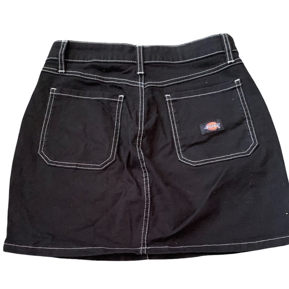 💙 DICKIES Cargo Style High Waisted Mini Skirt with White Stitching - Picture 2 of 6